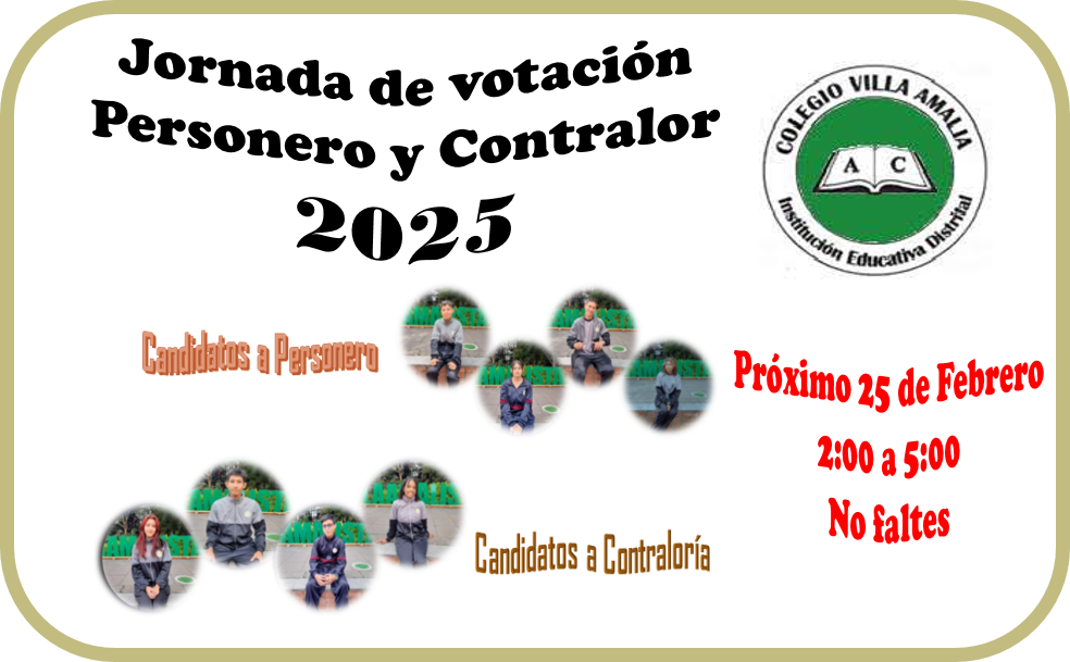 Jornada de votación Personero y Contralor 2025