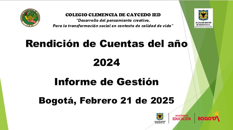 Rendición de cuentas del año 2024