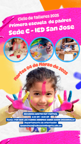 Taller dirigido a Padres de Familia y acudientes de Primera Infancia (Grados Pre-jardín, Jardín y Transición) de la sede C realizado por el orientador Juan Pablo Sánchez.