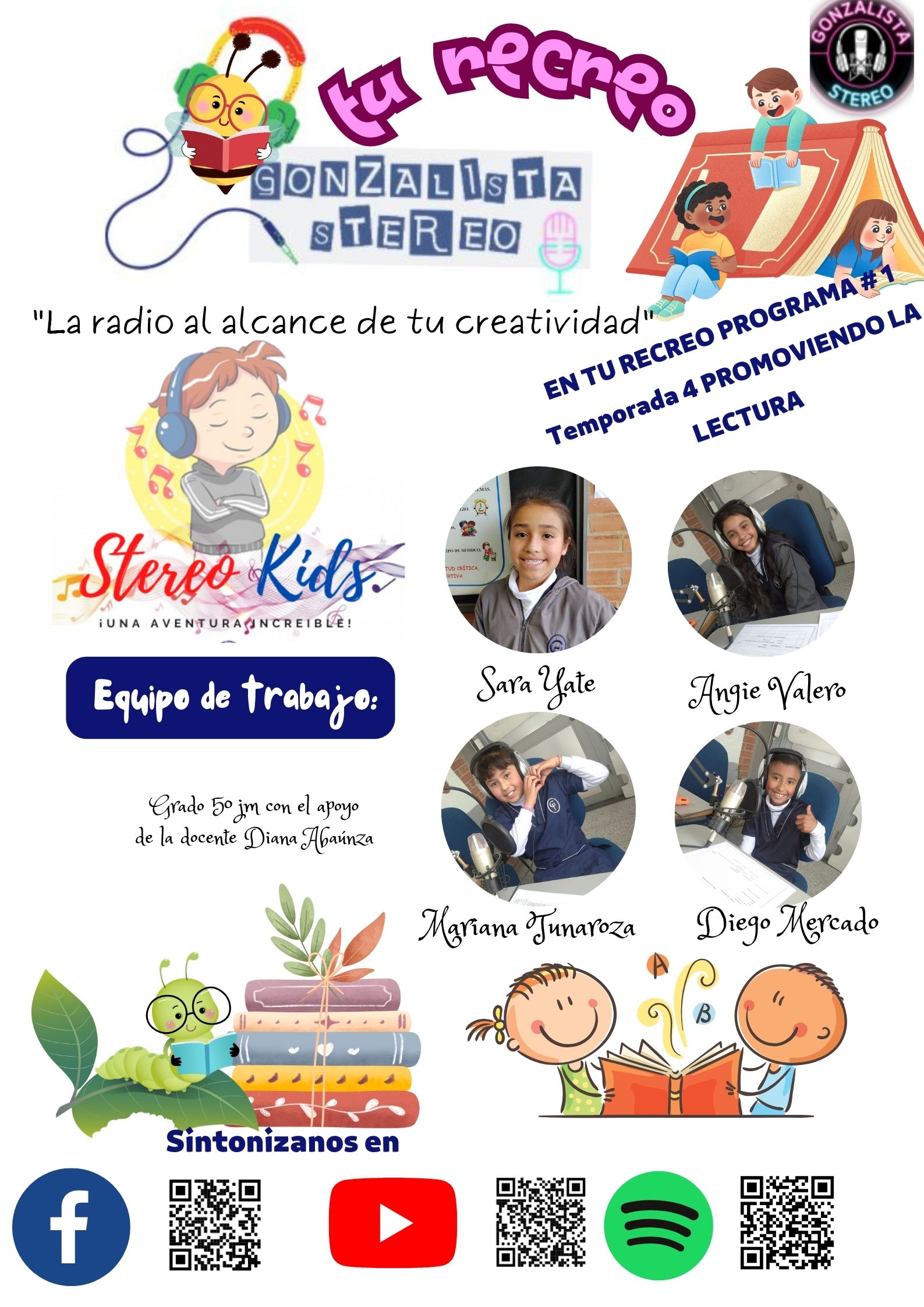 STEREO KIDS EN TU RECREO PROGRAMA # 1 Temporada 4 PROMOVIENDO LA LECTURA