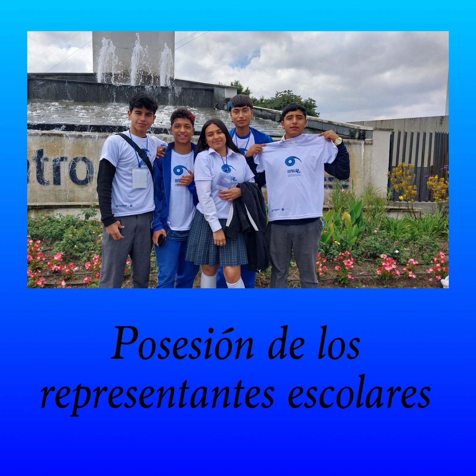 Imagen con texto de los representantes