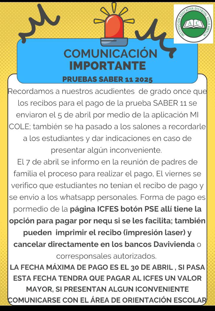 Comunicación Importante Prueba ICFES 2025