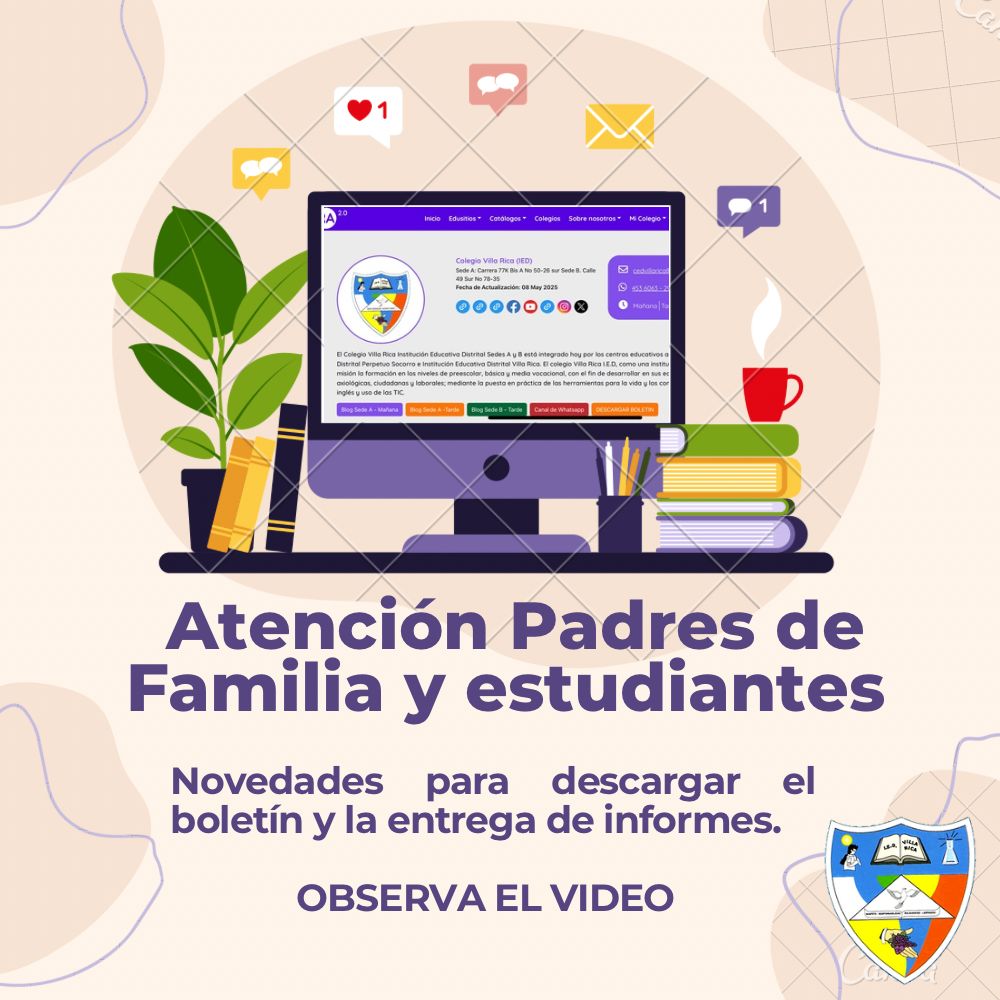 Imagen con texto de loa novedad de los boletines