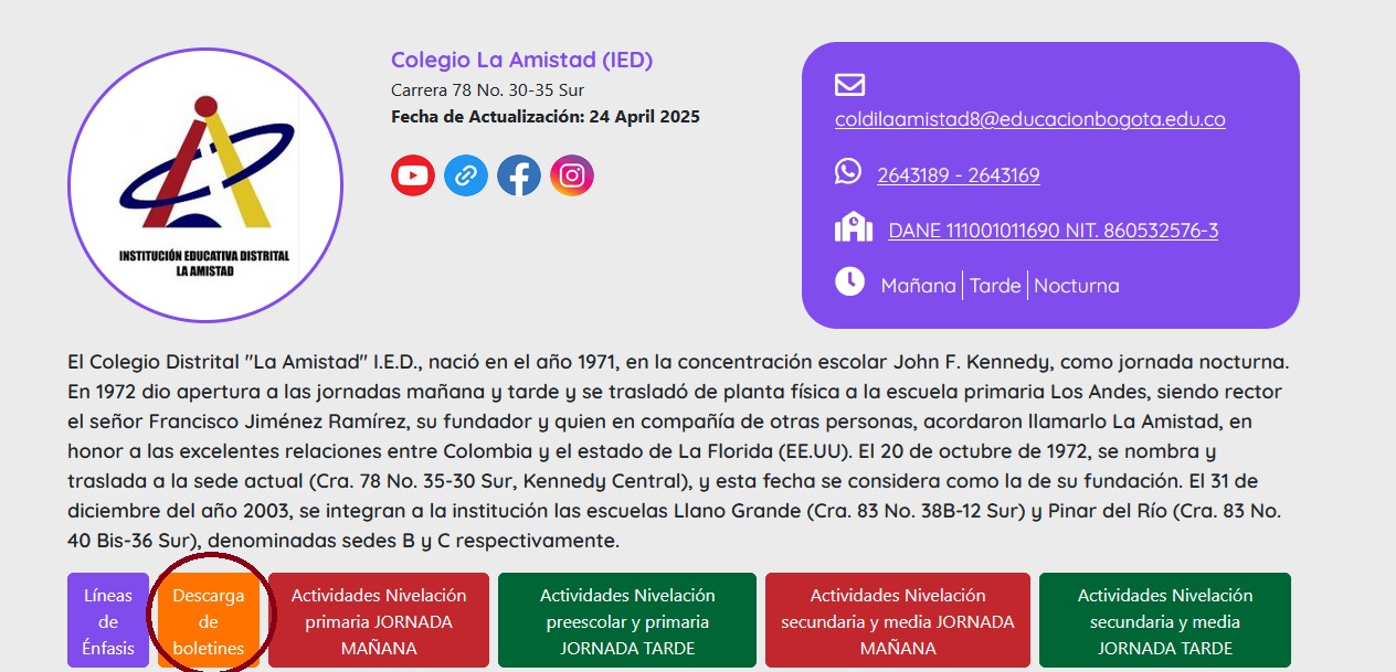 Consulta de boletín