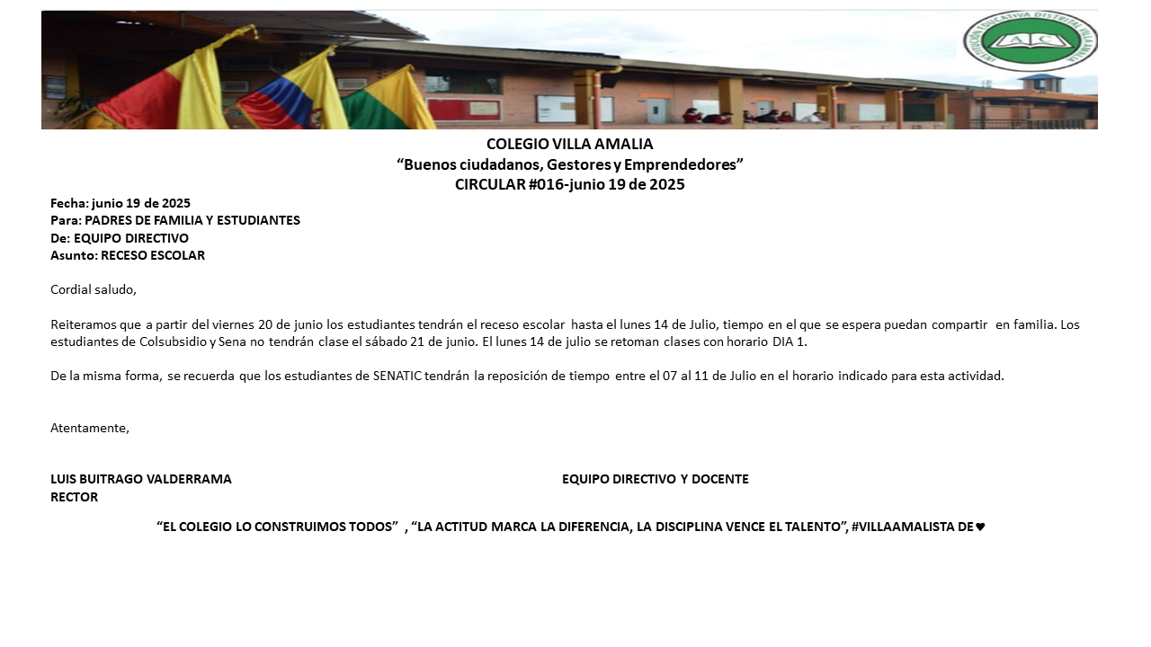 Circular 016 del 19 de junio de 2025