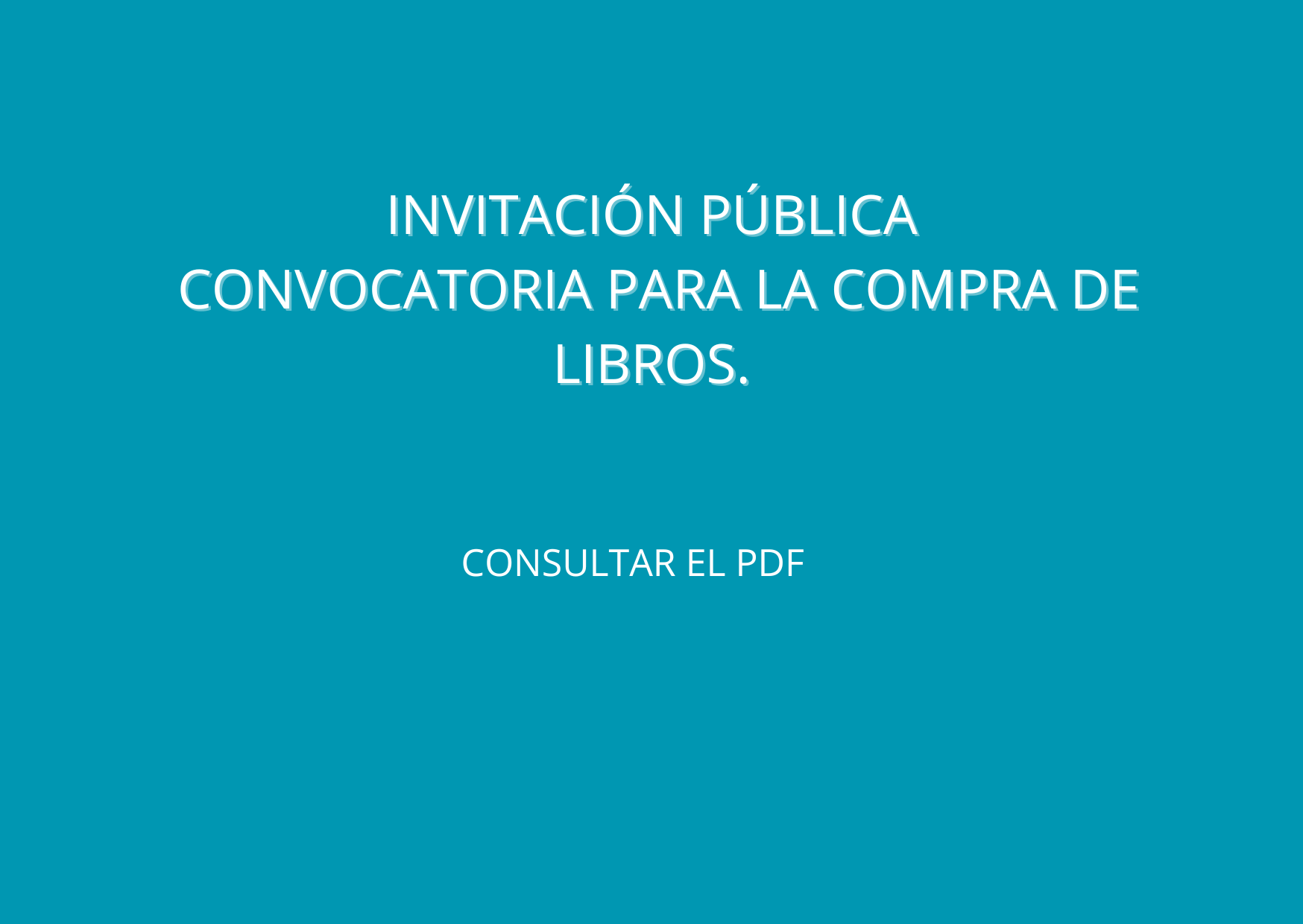 Invitación pública: Convocatoria para la compra de libros.