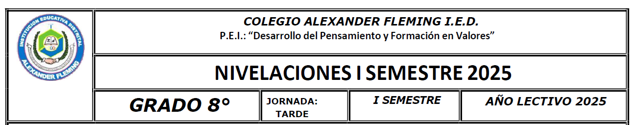 Talleres de nivelación para octavo grado JT
