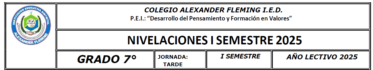 Talleres de nivelación para séptimo grado JT