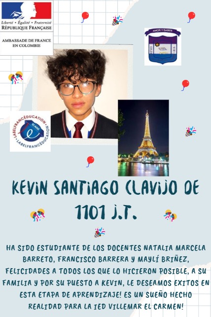 Un sueño hecho realidad. Nuestro Primer estudiante que se va para Francia!