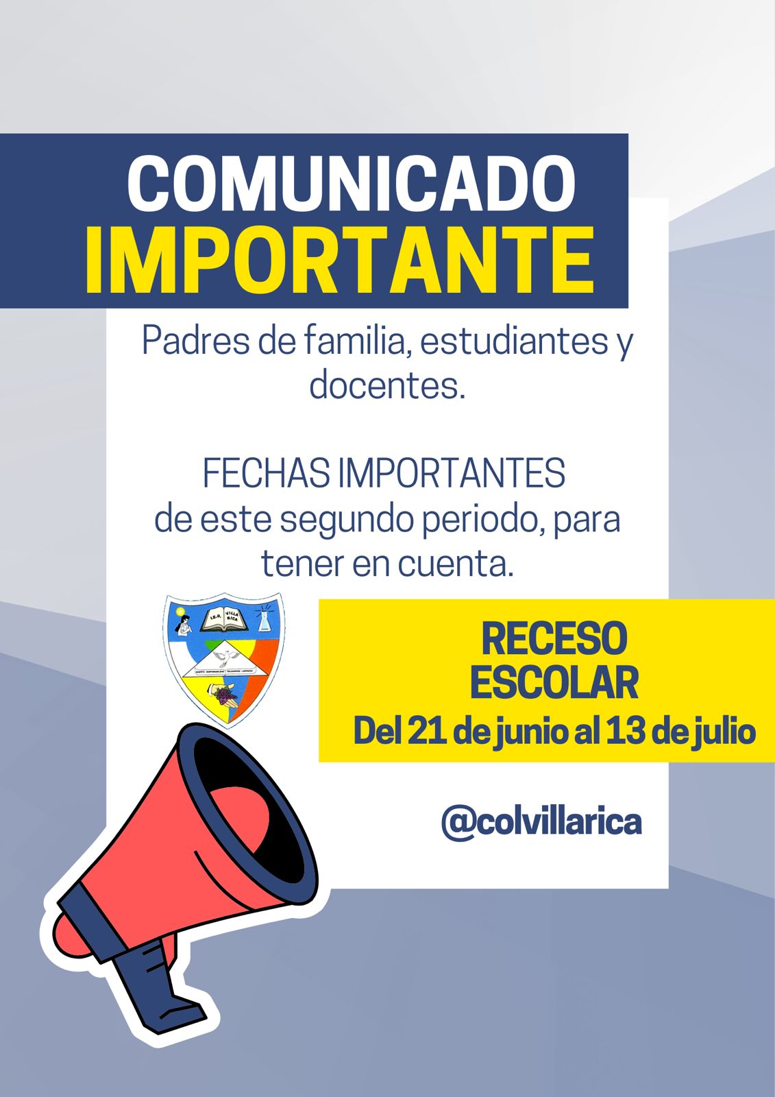 Imagen informativa de fechas importantes