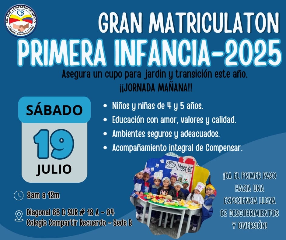 invitación para matriculas 2025