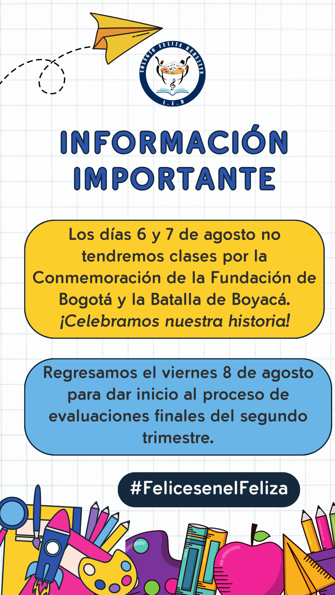 NOVEDADES 6,7 Y 8 DE AGOSTO