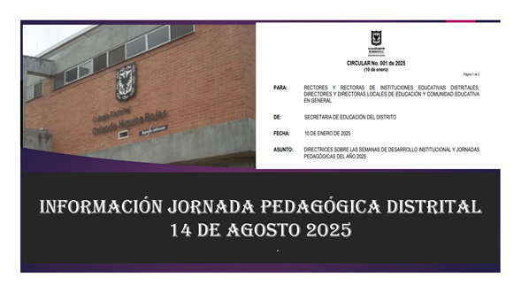 Jornada pedagógica distrital agosto 2025