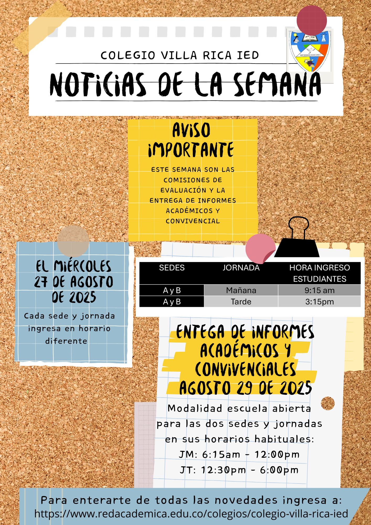 Imagen con texto de noticias importantes 