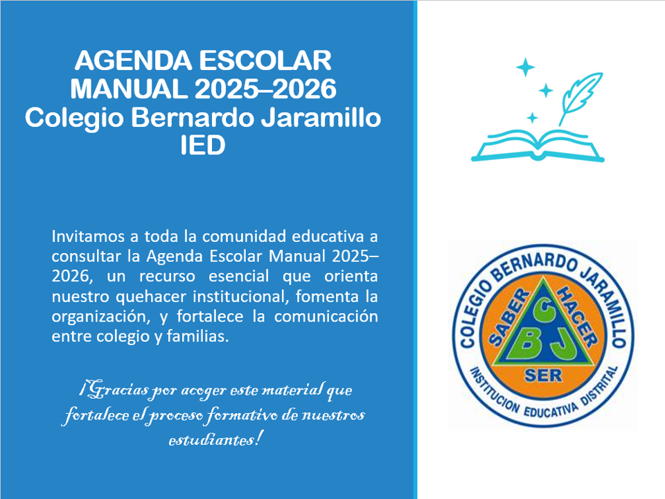 AGENDA ESCOLAR MANUAL 2025–2026