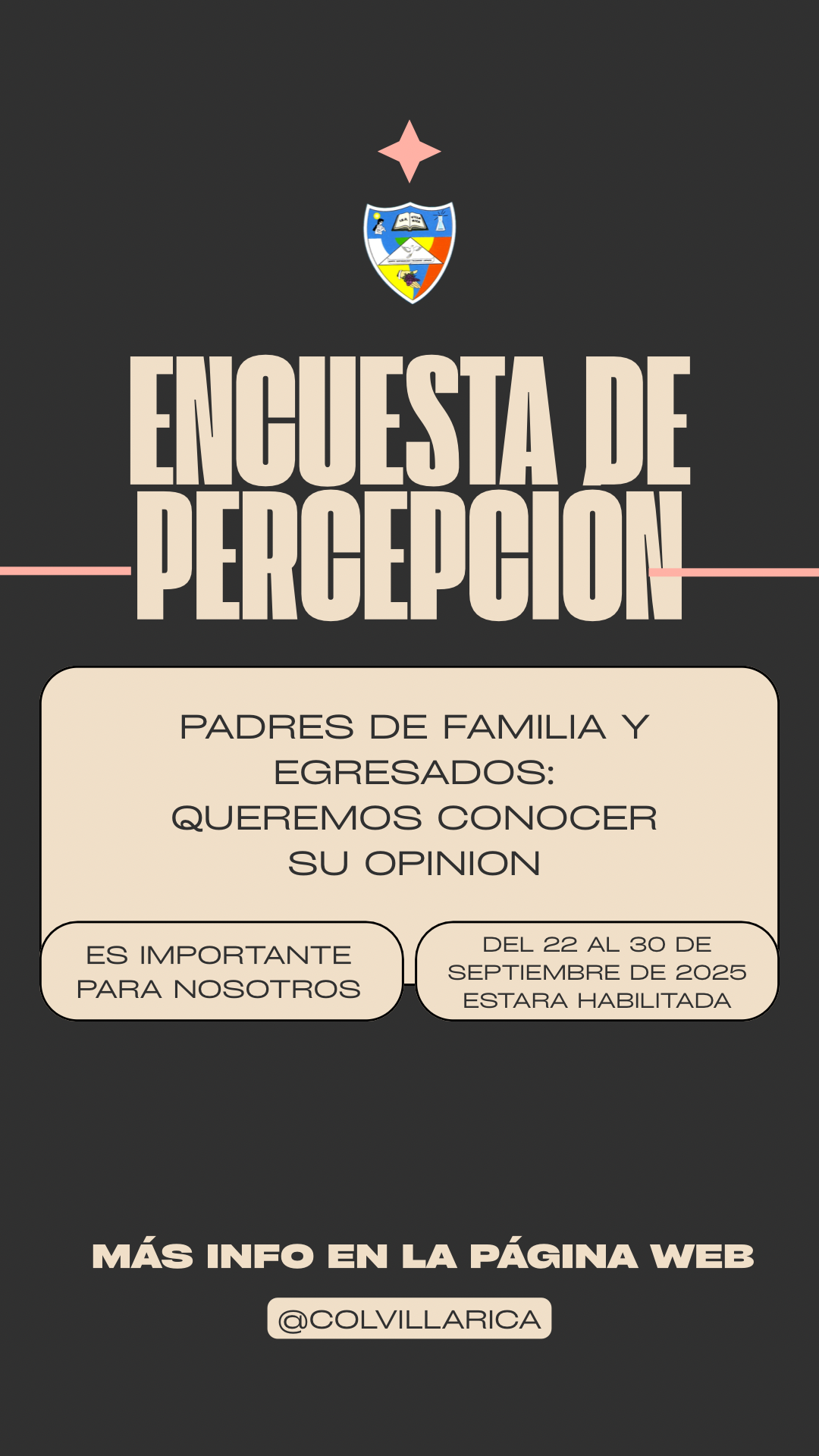 Imagen con texto de encuesta de percepción 