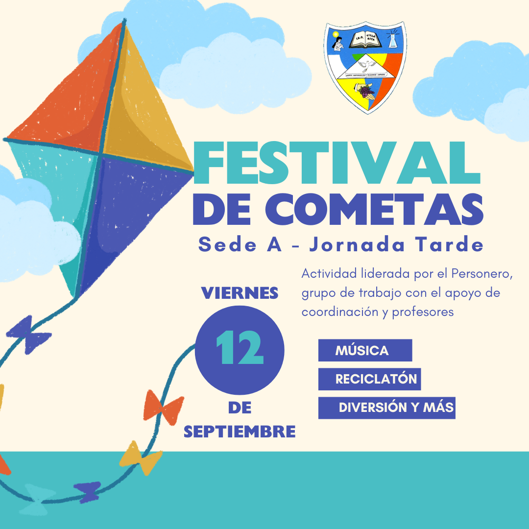Imagen con texto del festival de cometas