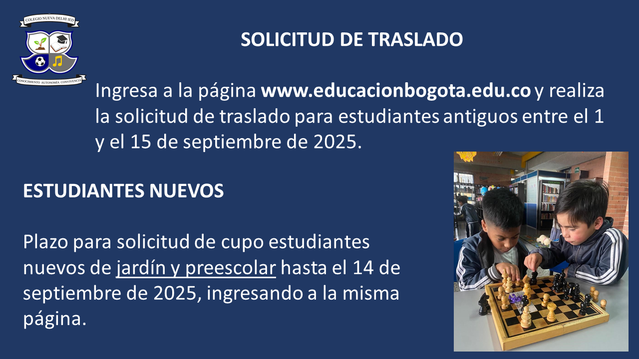 MATRICULAS ABIERTAS - PASOS PARA SOLICITUD DE TRASLADO