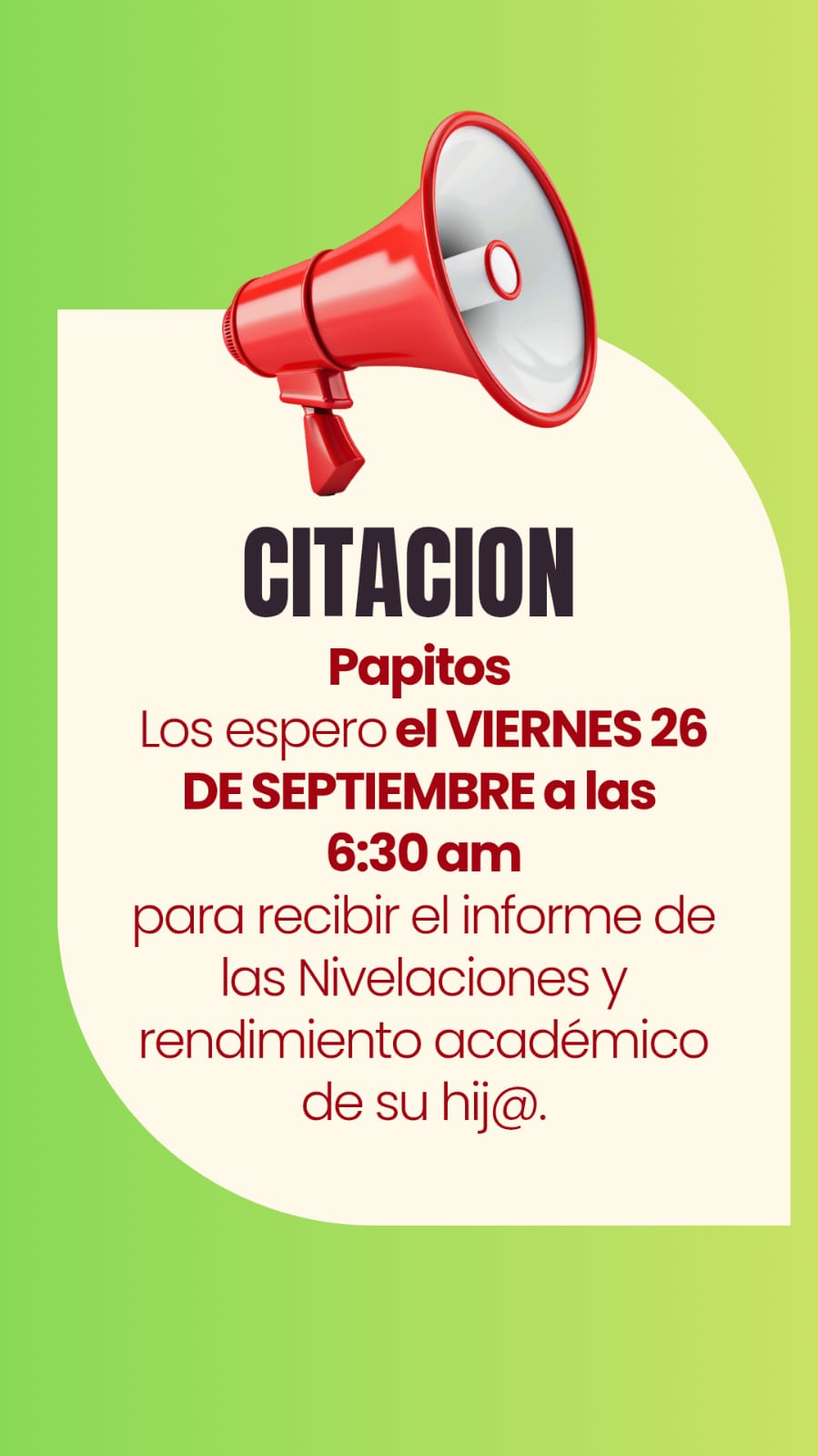 informe de nivelaciones