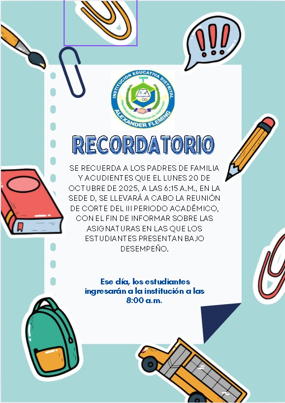 Recordatorio Reunión de Padres JM