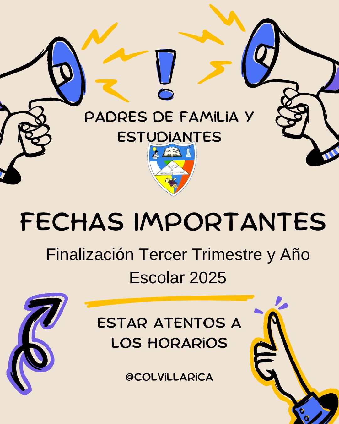 Imagen con texto de las fechas finales