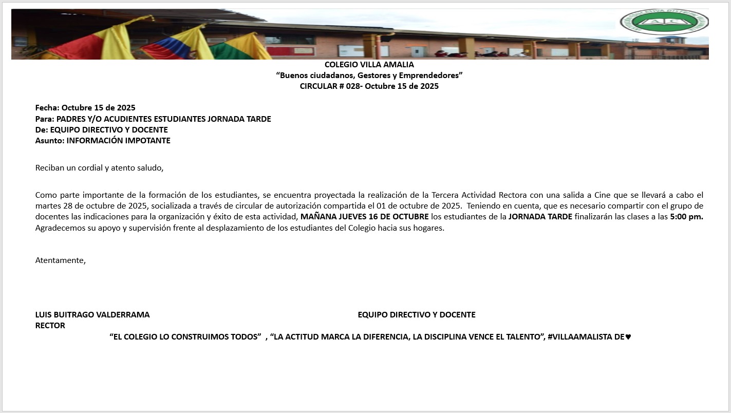 Circular 028 de octubre 15 del 2025 