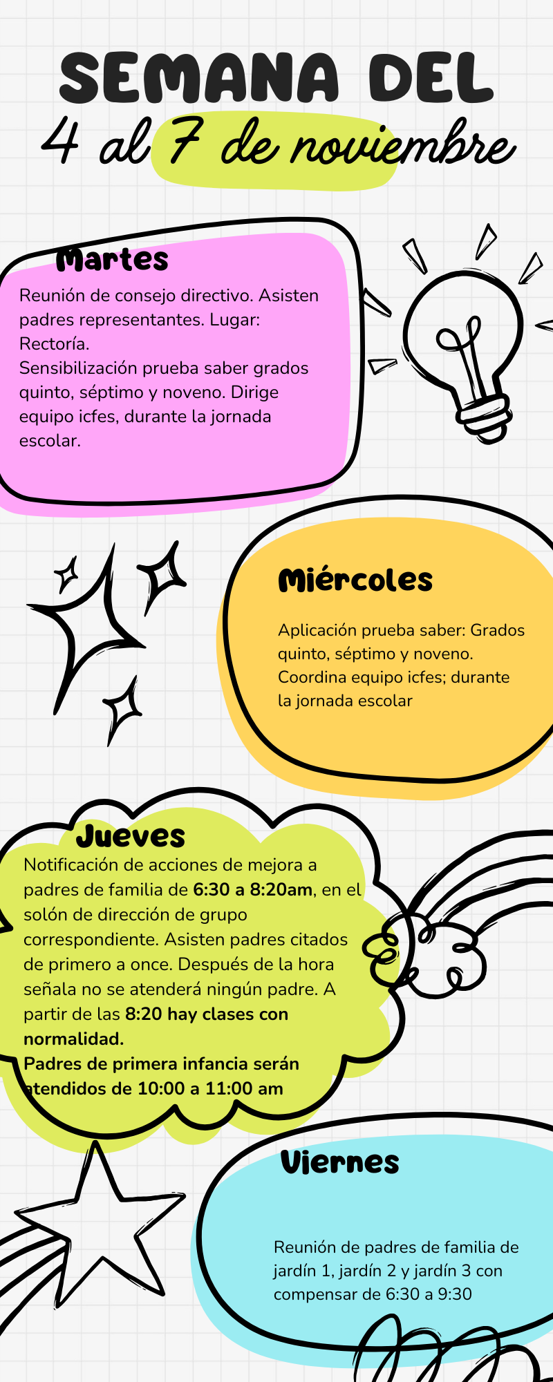 Semana del 4 al 7 de noviembre