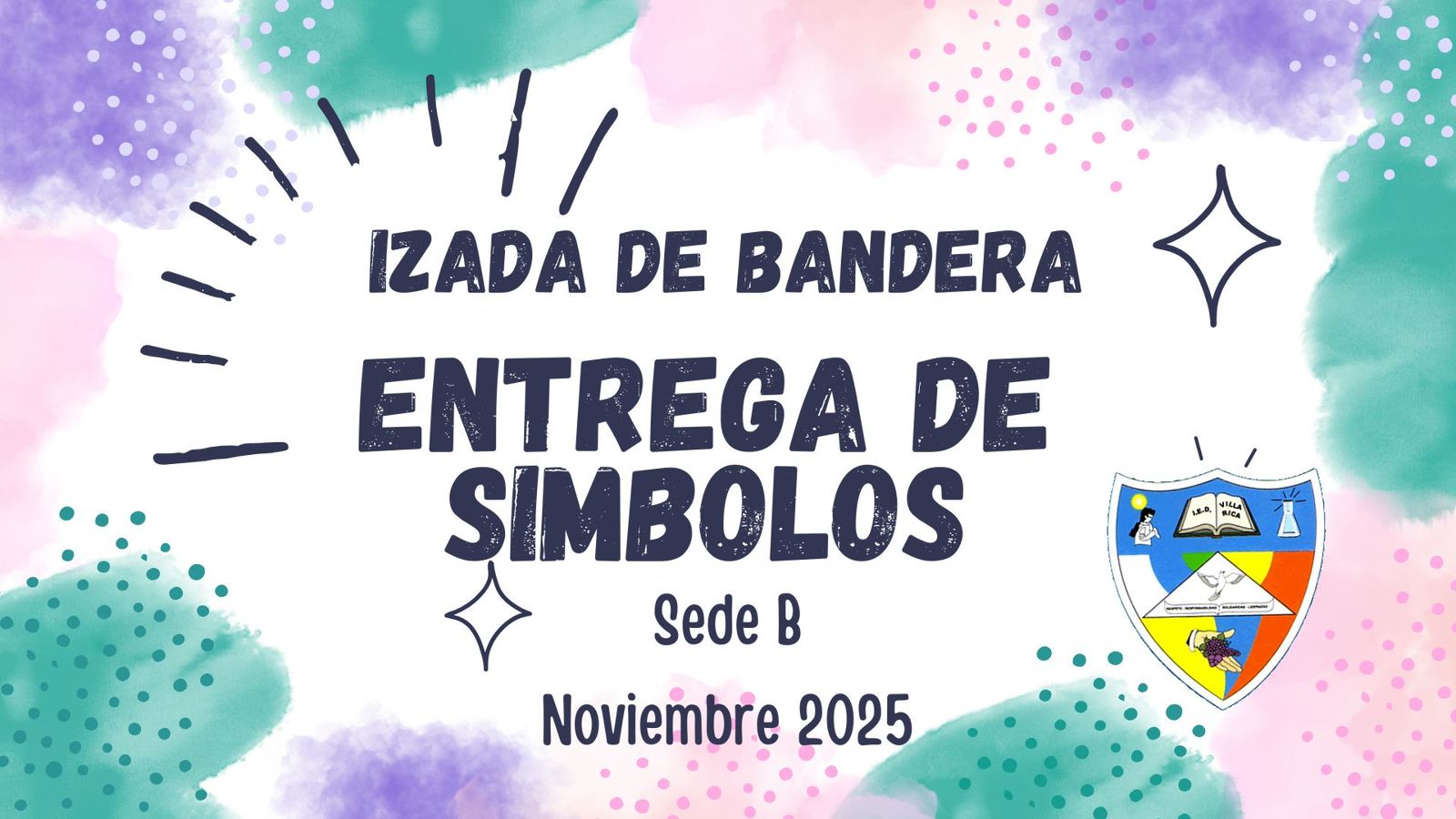 Imagen con texto de la izada