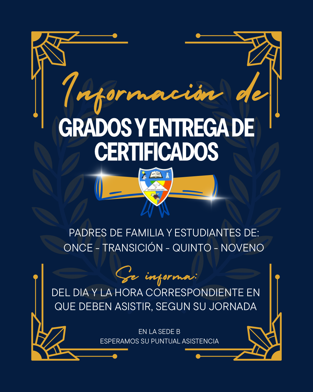 Imagen con texto de la entrega de certificaciones