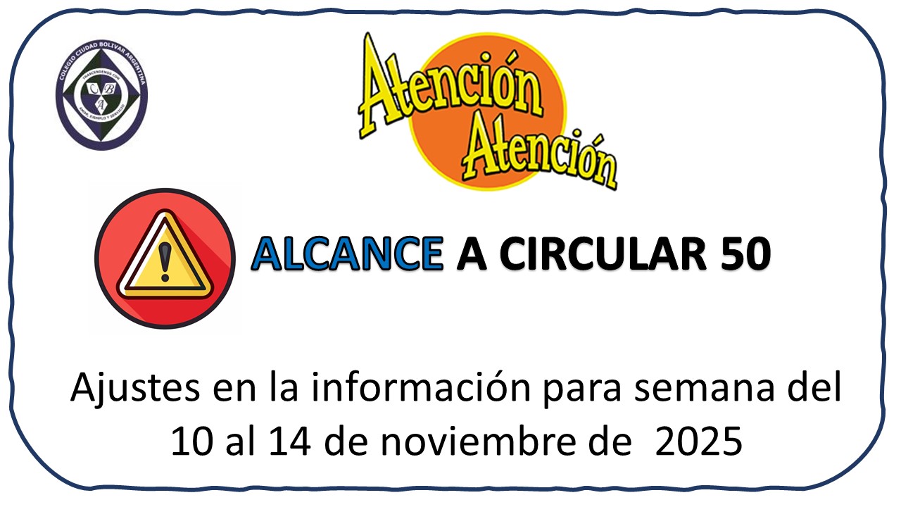 Alcance a circular 50. Ajustes a la información para semana del 10 al 14 de noviembre de 2025