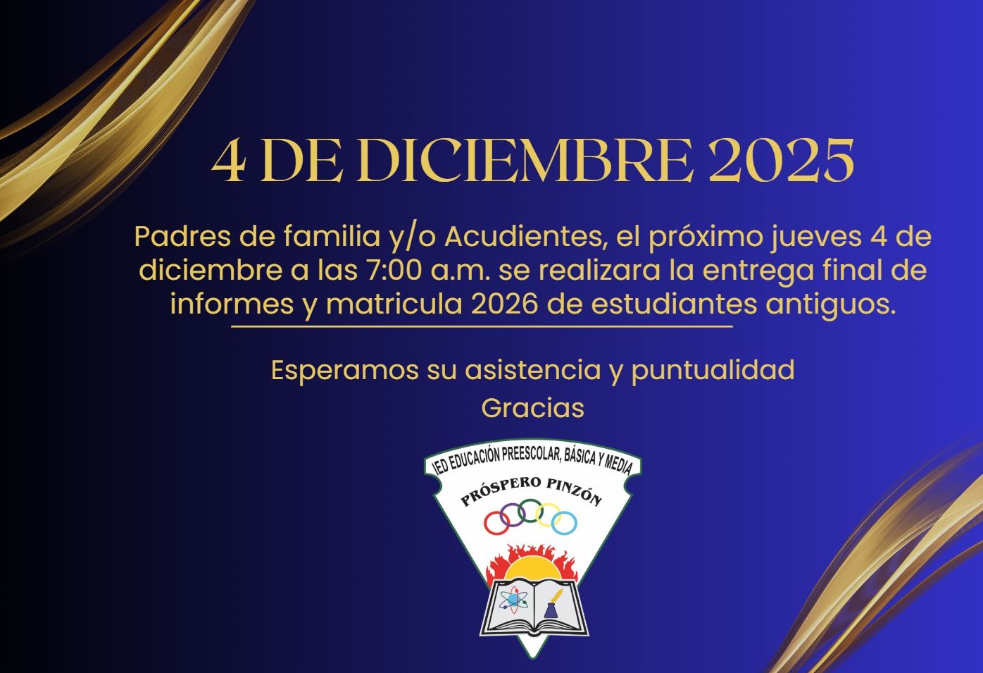 Entrega boletines finales