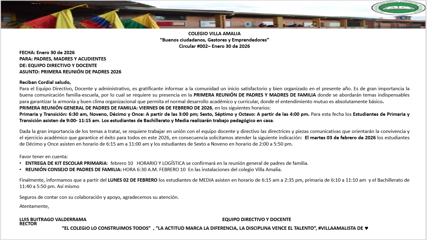 Circular 002 del 30 de Enero del 2026
