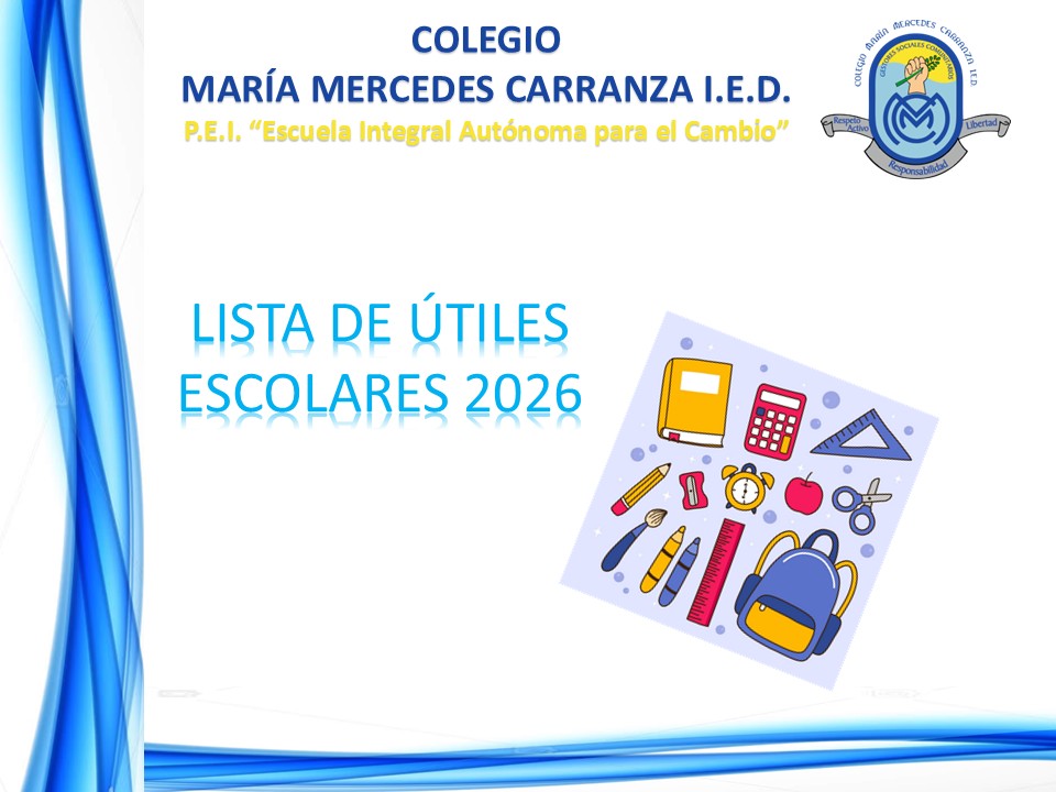 LISTA DE ÚTILES ESCOLARES 2026