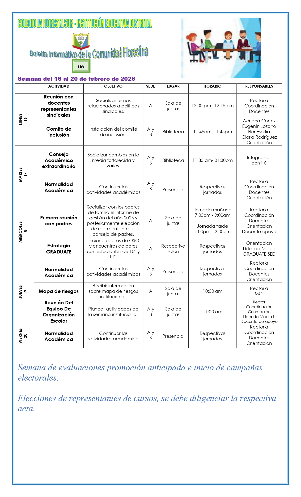 Boletín informativo semanal
