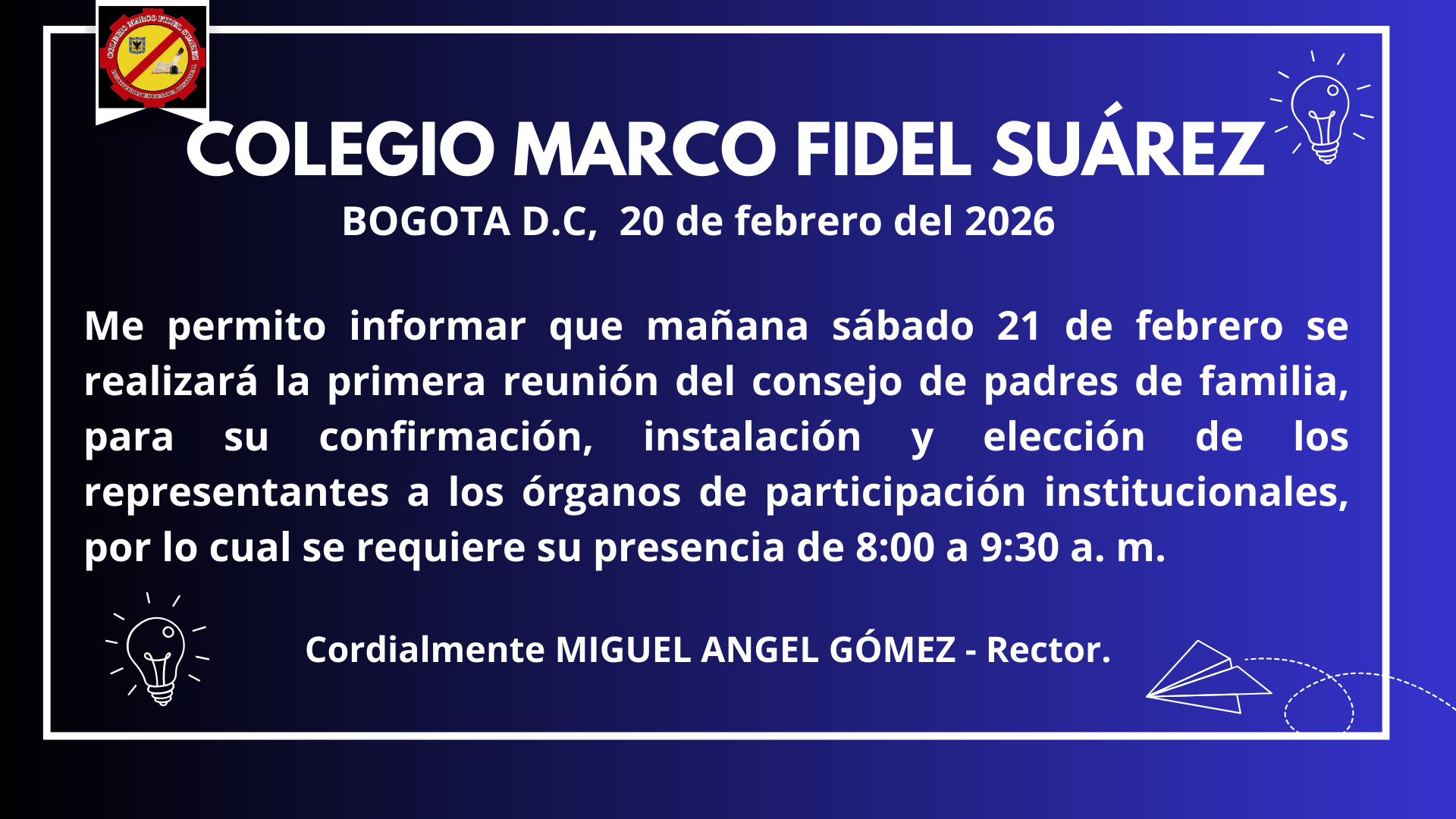 Primera Reunión del Consejo de Padres de Familia