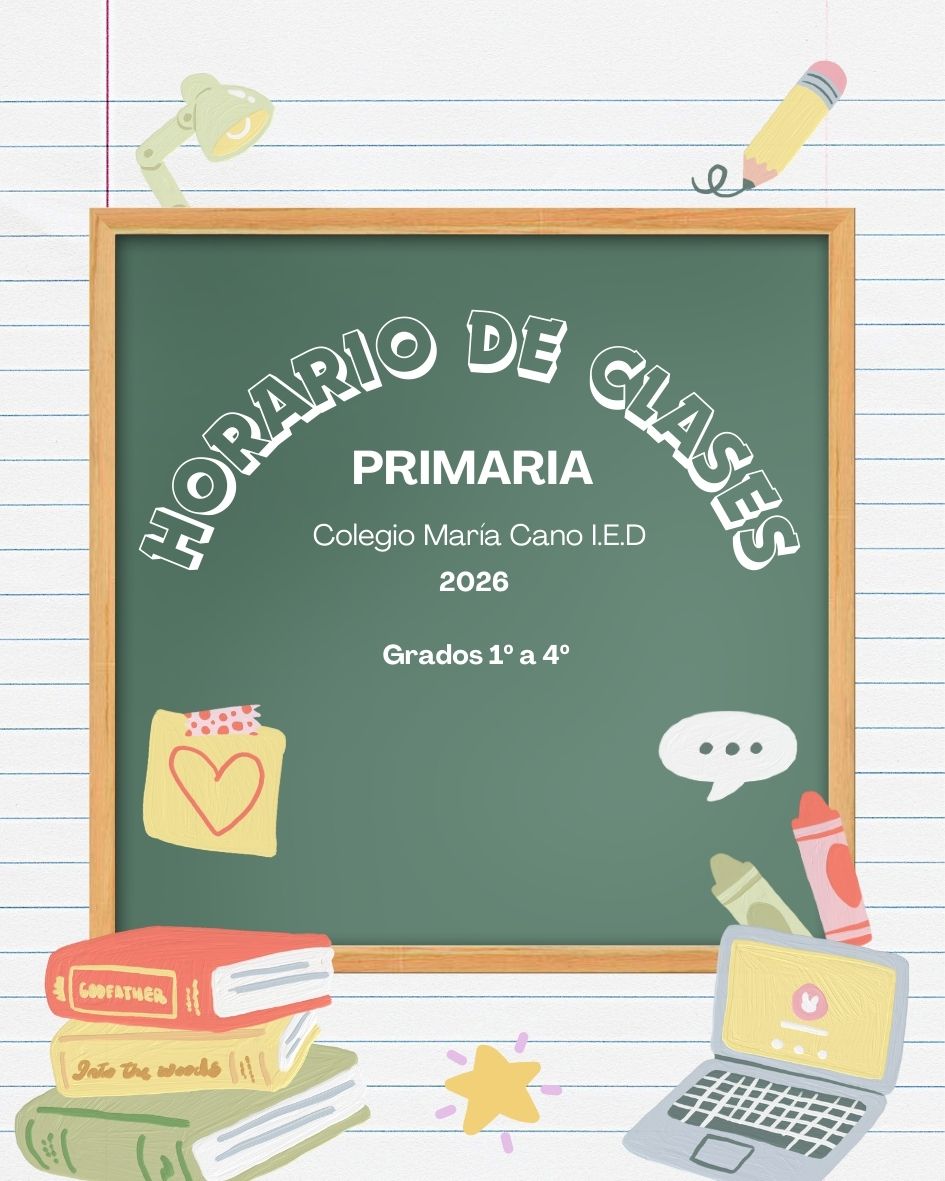 Horario de Clases Primaria Grados 1º a 4º 2026