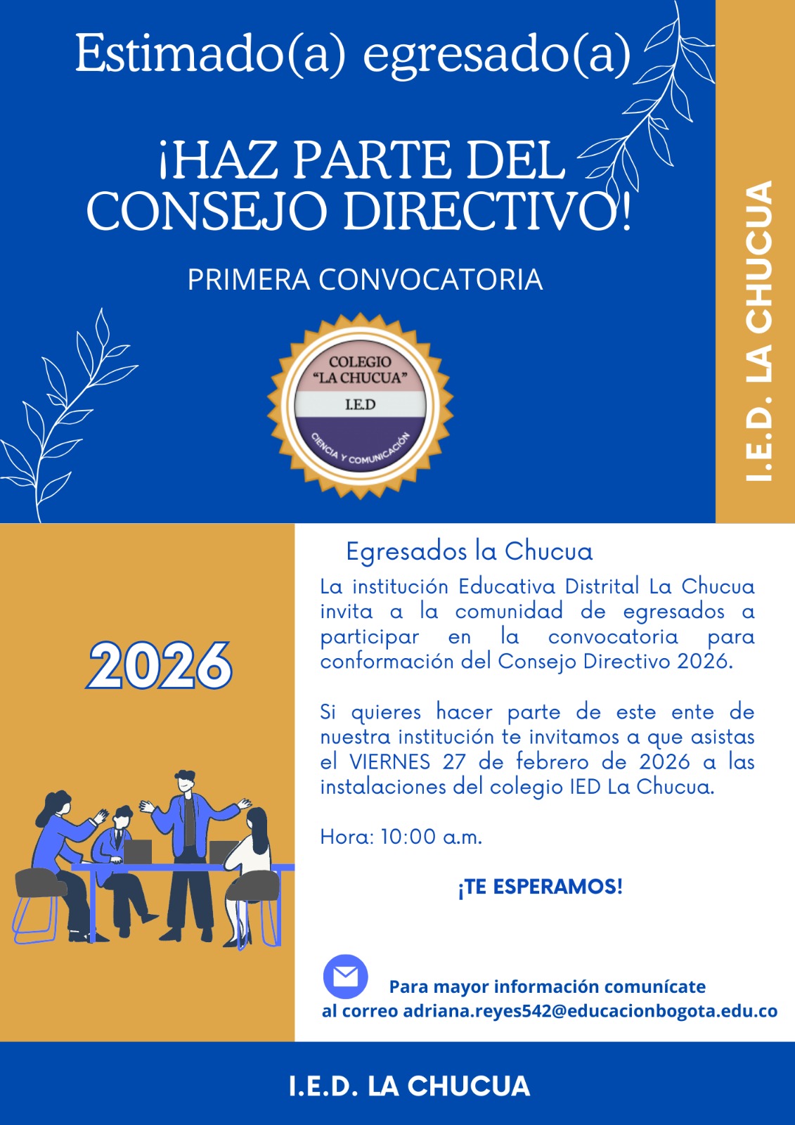 Convocatoria de egresados a consejo directivo