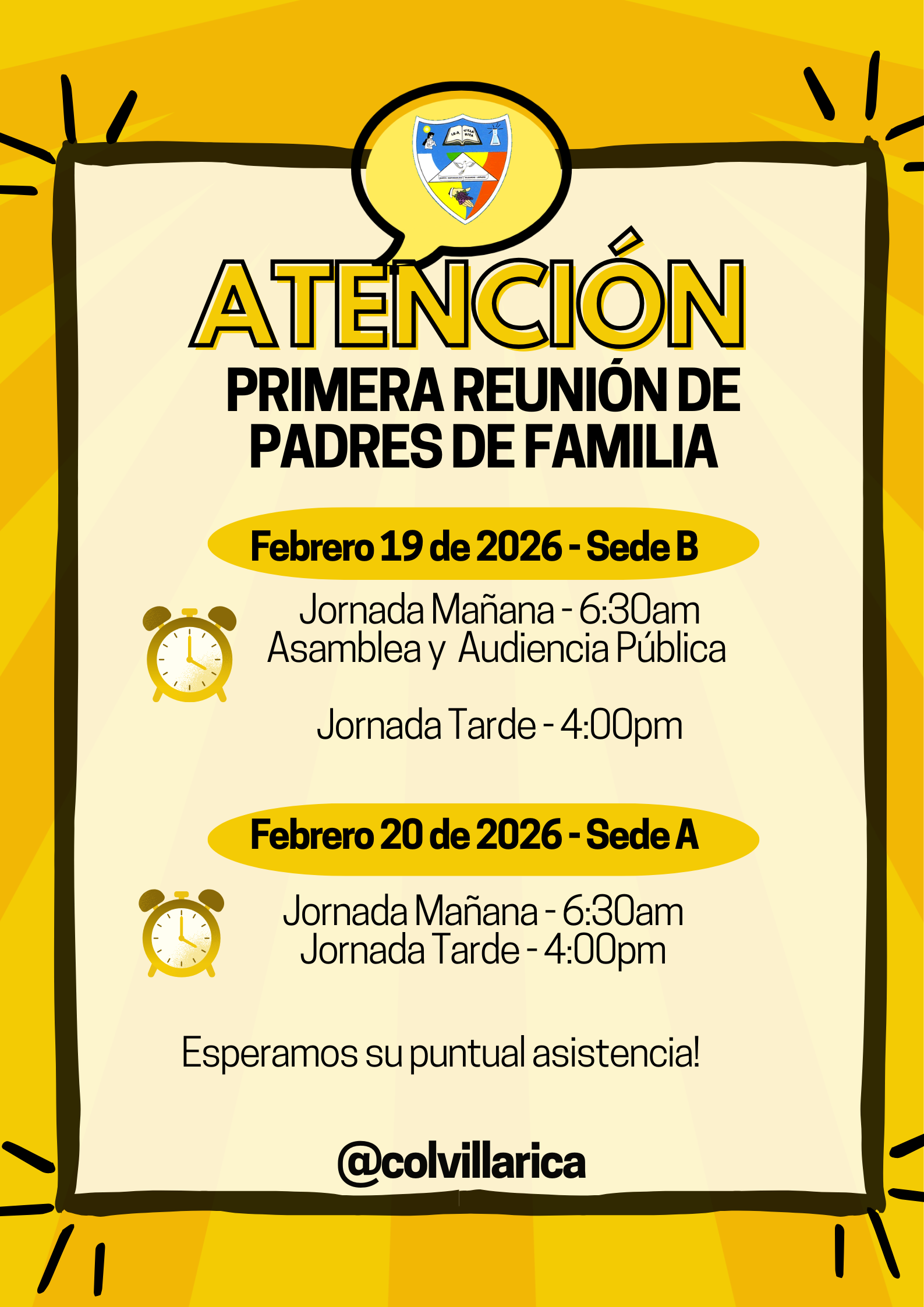 Imagen con texto de la primera reunión 