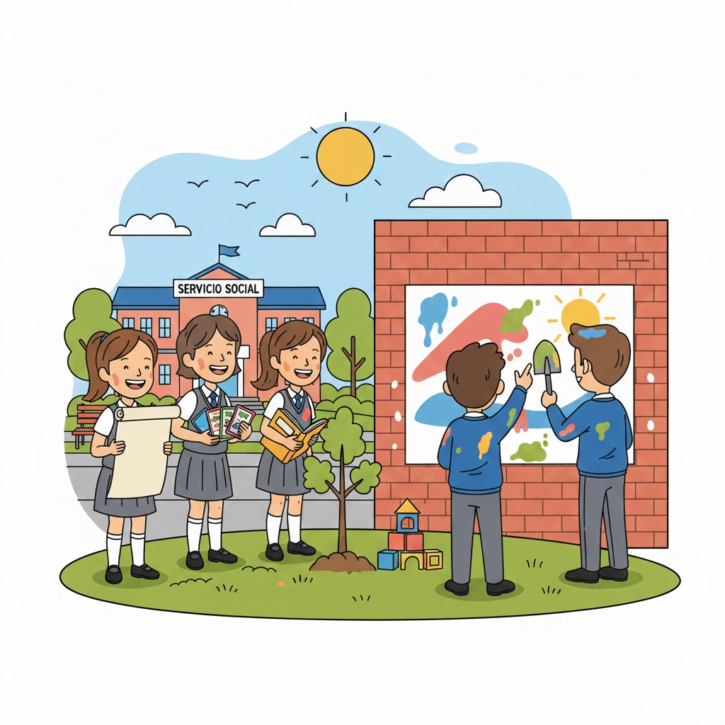 Estudiantes en Servicio Social