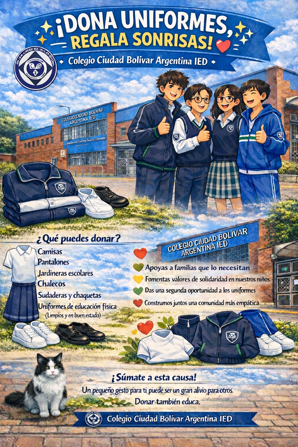 Donación de uniformes escolares