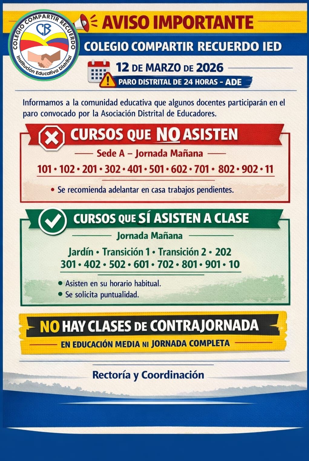 AVISO PARO PROFESORES