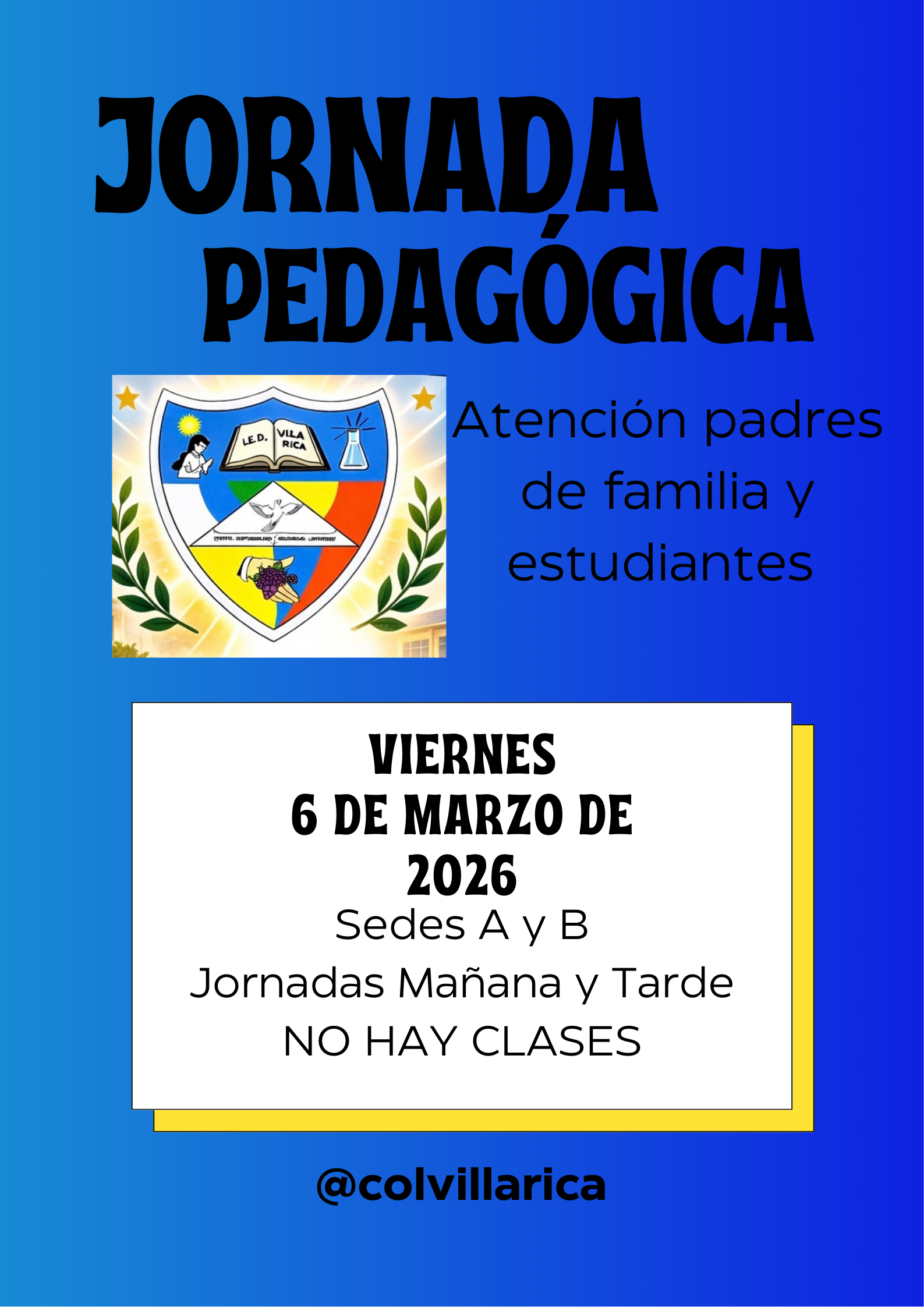 Imagen de póster con información de la jornada pedagógica 