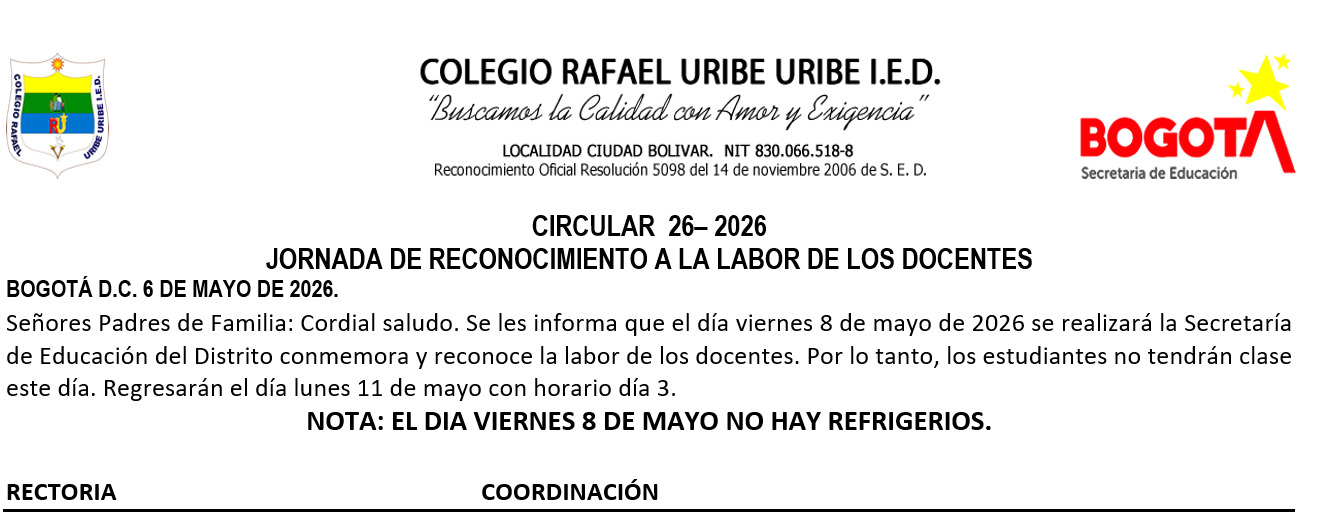 CIRCULAR 26 2026