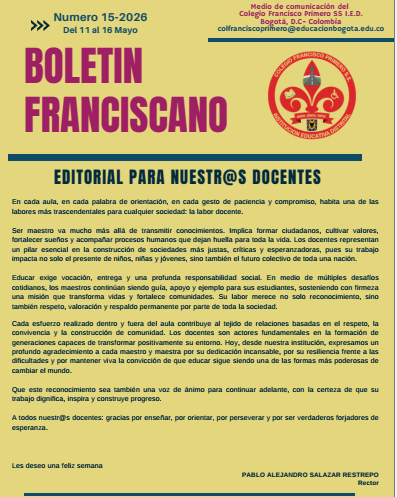  BOLETÍN No. 15-2026