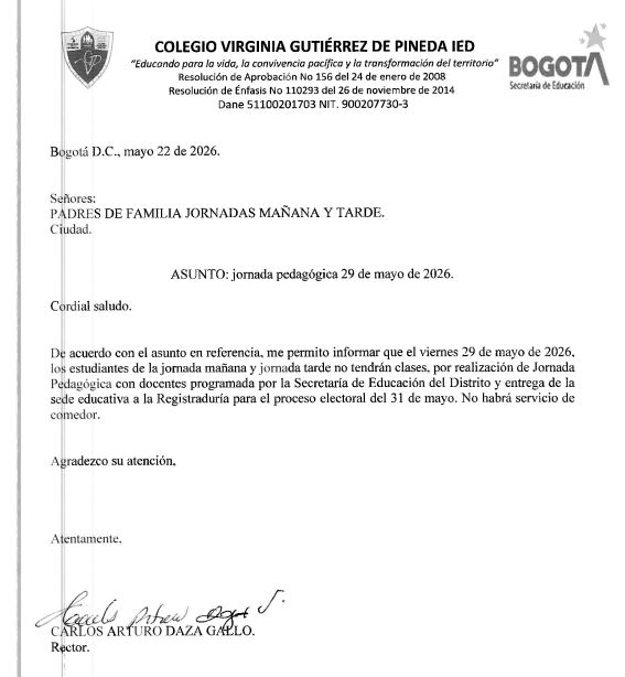 Jornada Pedagógica – 29 de mayo de 2026