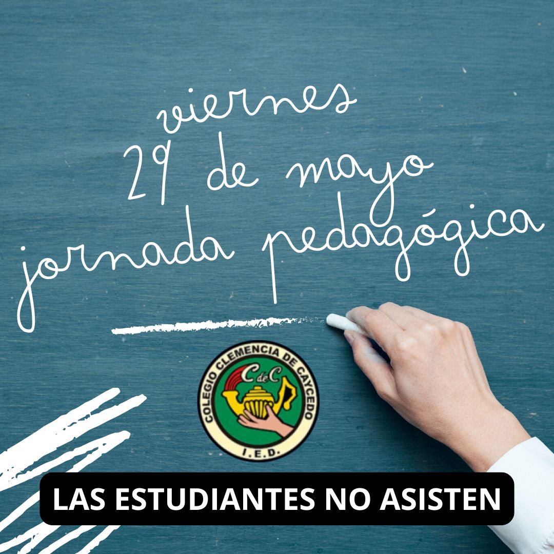 Jornada pedagógica. No hay clase.