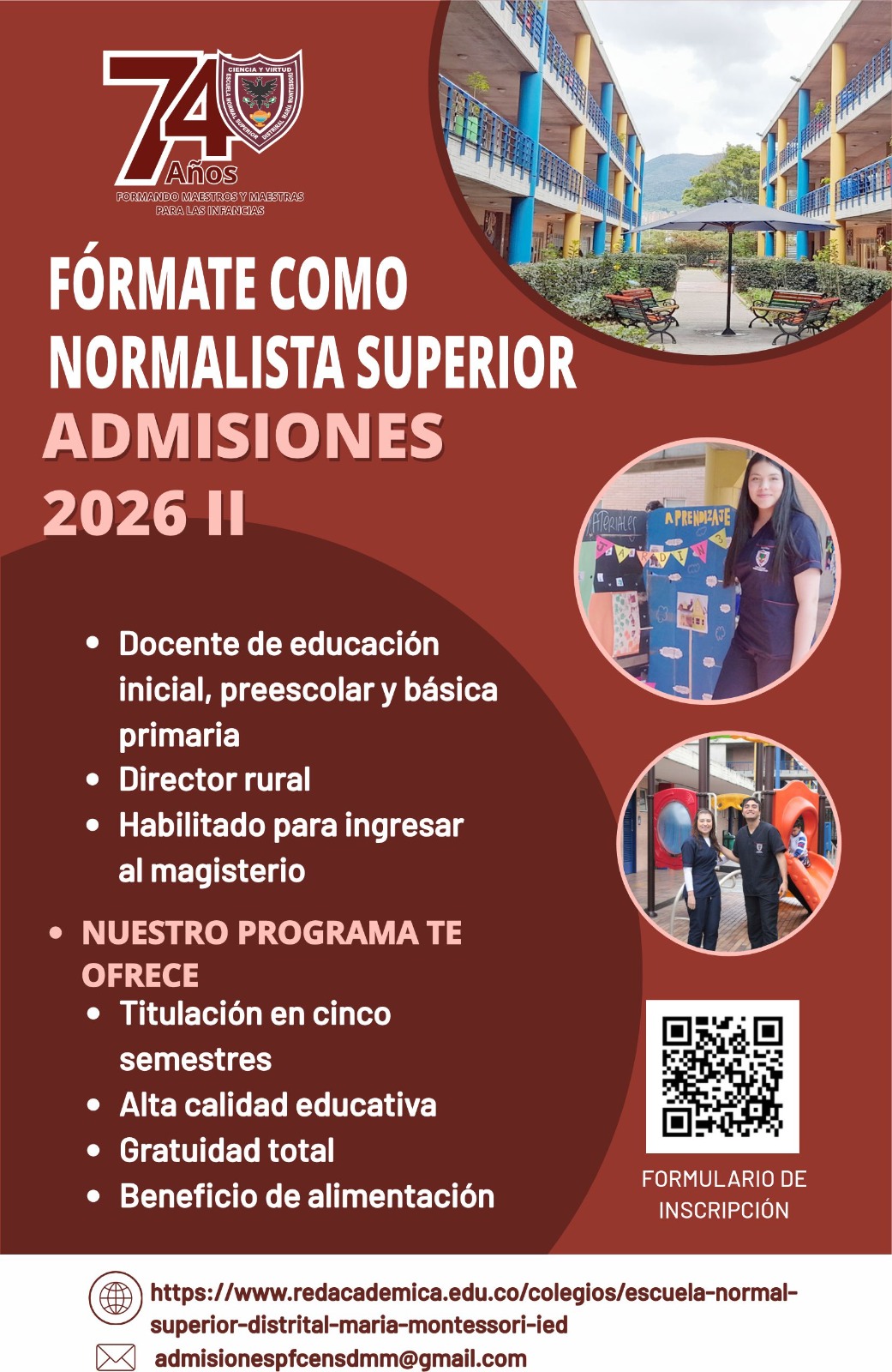 INSCRIPCIONES PROGRAMA DE FORMACIÓN COMPLEMENTARIA ENSDMM SEGUNDO SEMESTRE DE 2026