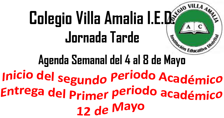 Agenda Semanal del 4 al 8 de Mayo del 2026