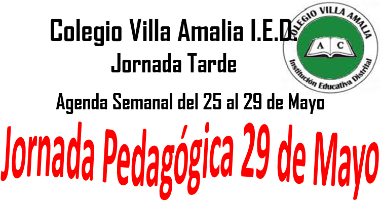 Agenda Semanal del 25 al 29 de Mayo del 2026