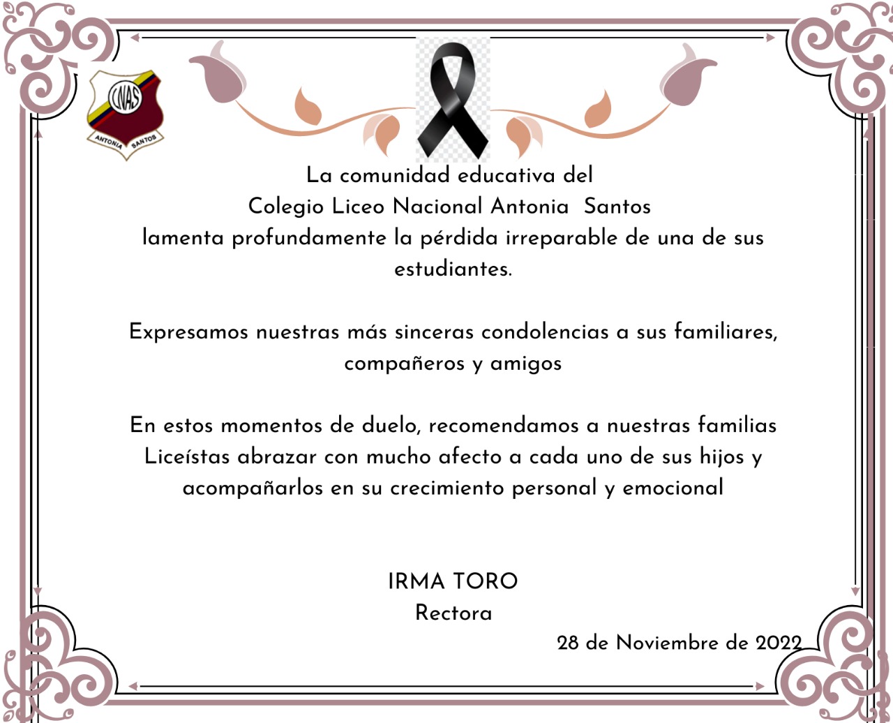 condolencias